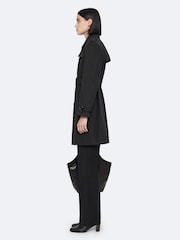 AllSaints Black Leonard Trench Coat - Image 7 of 8