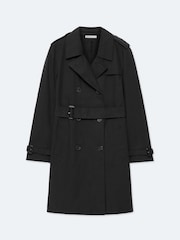 AllSaints Black Leonard Trench Coat - Image 8 of 8