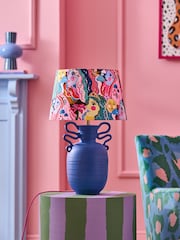 Eleanor Bowmer Blue Goddess Print Table Lamp - Image 1 of 5