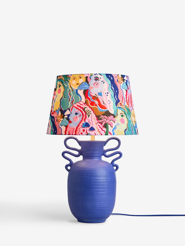 Eleanor Bowmer Blue Goddess Print Table Lamp - Image 5 of 5