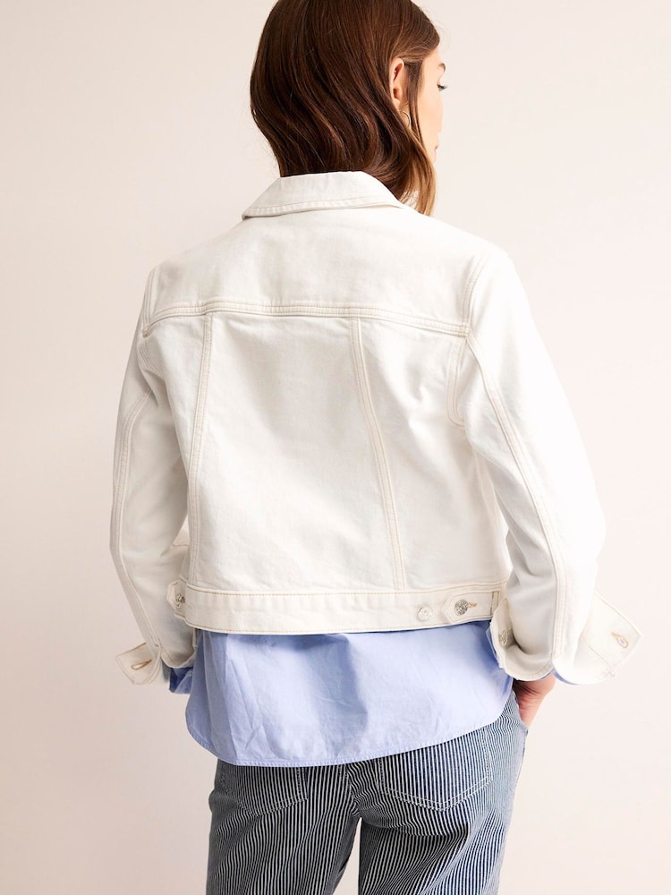 Boden White Rigid Denim Jacket - Image 2 of 6
