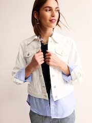 Boden White Rigid Denim Jacket - Image 3 of 6