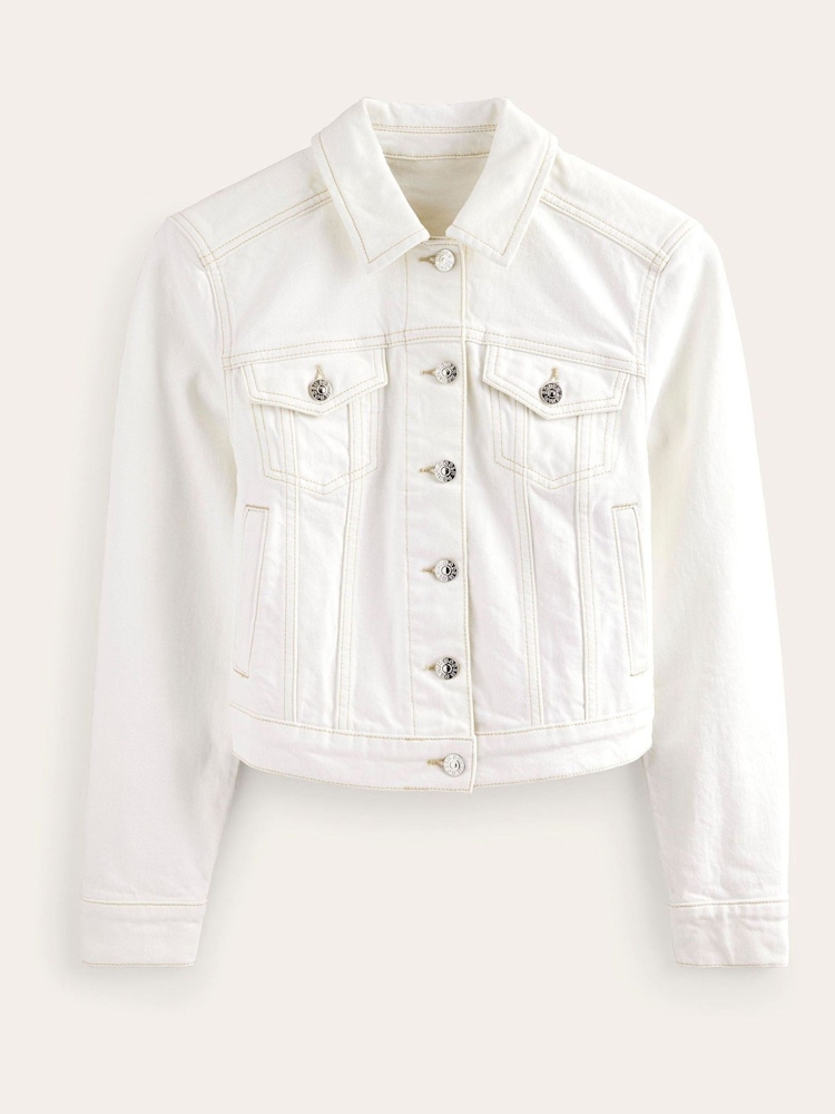 Boden White Rigid Denim Jacket - Image 6 of 6 Boden White Rigid Denim Jacket - Image 6 of 6