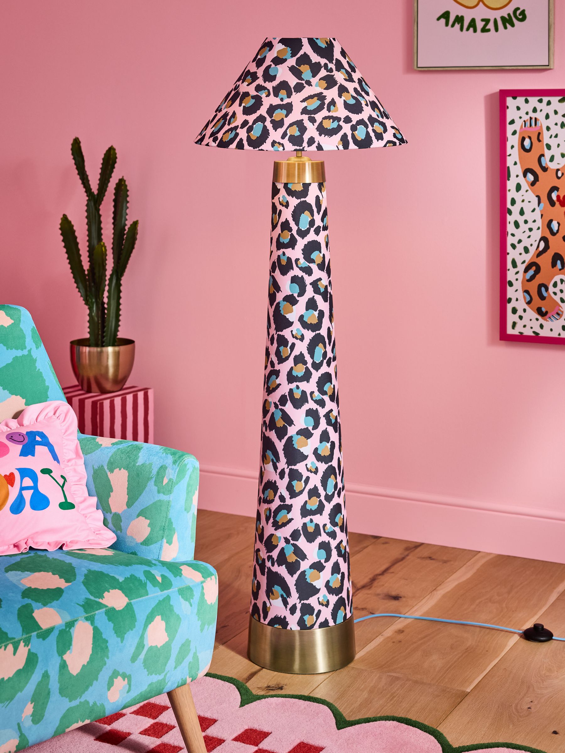 Animal print lamp hot sale