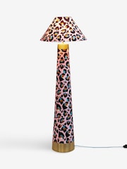 Eleanor Bowmer Pink Leopard Print Floor Lamp - Image 4 of 4