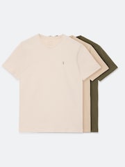 AllSaints Pink Brace Short Sleeve Crew Neck T-Shirt 3 Pack - Image 1 of 8