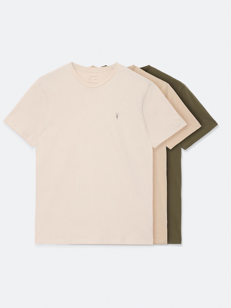 AllSaints Pink Brace Short Sleeve Crew Neck T-Shirt 3 Pack - Image 1 of 8