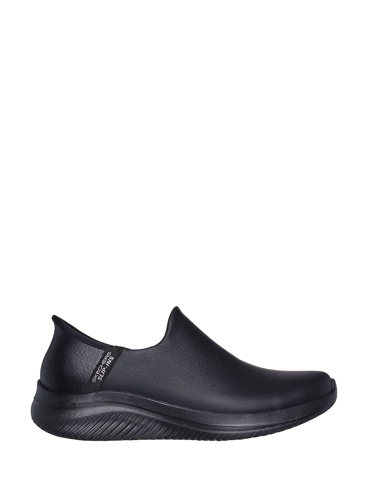 Skechers Black Womens Ultra Flex 3.0 All Smooth Slip In Trainers - Image 1 of 5