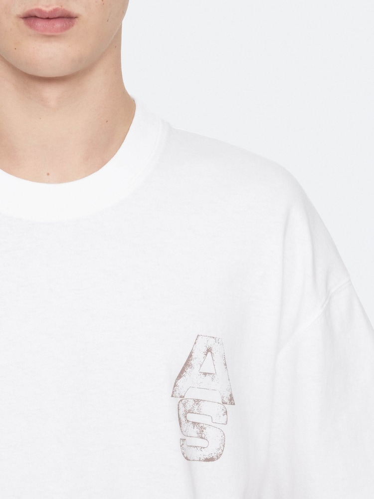 AllSaints White Roller Short Sleeve Crew Neck T-Shirt - Image 7 of 7 AllSaints White Roller Short Sleeve Crew Neck T-Shirt - Image 7 of 7