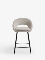 Casual Bouclé Light Natural Hewitt Bar Stool - Image 2 of 8