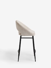 Casual Bouclé Light Natural Hewitt Bar Stool - Image 4 of 8