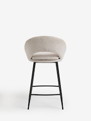 Casual Bouclé Light Natural Hewitt Bar Stool - Image 5 of 8