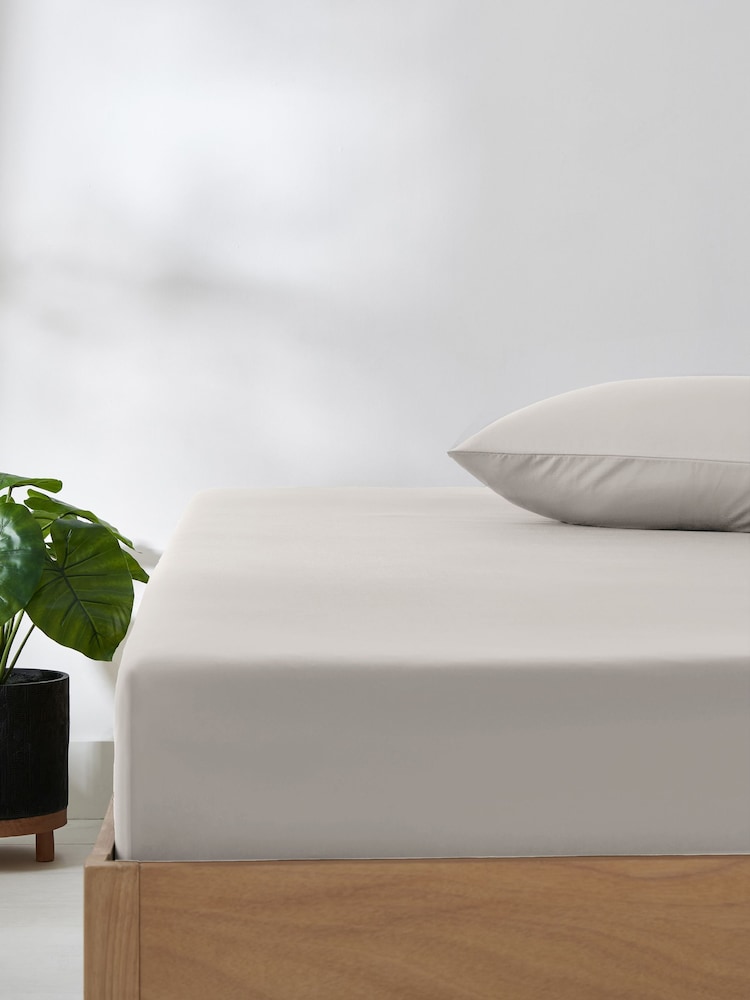 Silver Grey Non Iron Simply Soft Deep Fitted Sheet - Image 1 of 1