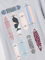 Gap Grey Skater Graphic Short Sleeve Crew Neck T-Shirt (4-13yrs) - Image 2 of 2