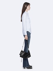 AllSaints Blue Tess Military Shirt - Image 5 of 8
