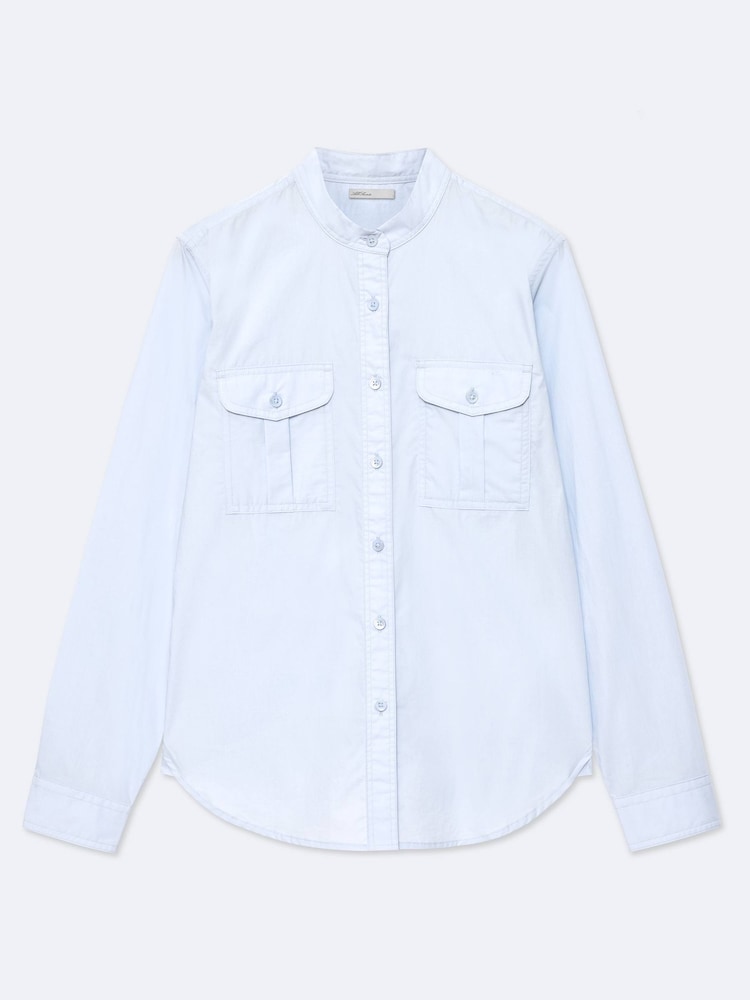 AllSaints Blue Tess Military Shirt - Image 8 of 8 AllSaints Blue Tess Military Shirt - Image 8 of 8