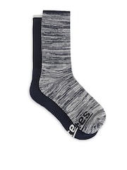 Totes Black Comfort Crew Socks 2 Pack with Arch Support - Image 3 of 4
