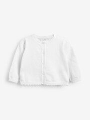 Бело-розовый - 2 Pack Baby Cardigans (0mths-2yrs) - Image 1 of 4