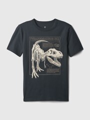 Gap Black Dino Graphic Short Sleeve Crew Neck T-Shirt (4-13yrs) - Image 1 of 2