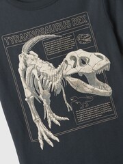 Gap Black Dino Graphic Short Sleeve Crew Neck T-Shirt (4-13yrs) - Image 2 of 2