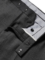 Charles Tyrwhitt Grey Slim Fit Stretch Birdseye Suit Trousers - Image 4 of 4
