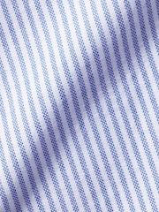 Kragenloses, schmale Passform, Stretch, Oxford-Hemd von Charles Tyrwhitt mit Streifen aus 100 % Baumwolle - Bild 7 von 7