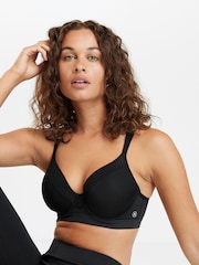 Black Active Sports High Impact Dry Tech Full Cup Wired Bra B-G - Image 1 of 6