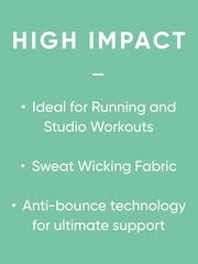 Black Active Sports High Impact Dry Tech Full Cup Wired Bra B-G - Image 4 of 6