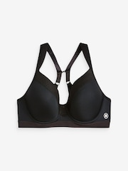 Black Active Sports High Impact Dry Tech Full Cup Wired Bra B-G - Image 6 of 6