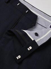 Charles Tyrwhitt Blue Slim-Fit Prince of Wales Ultimate Performance Suit Trousers - Image 3 of 3