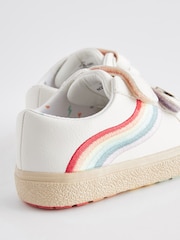 White Wide Fit (G) Rainbow Touch Fasten Trainers - Image 3 of 7