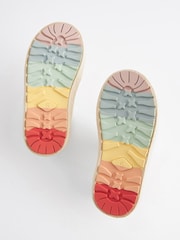 White Wide Fit (G) Rainbow Touch Fasten Trainers - Image 6 of 7
