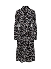 PIECES Black Printed Midi Shirt Dress - Image 5 of 5