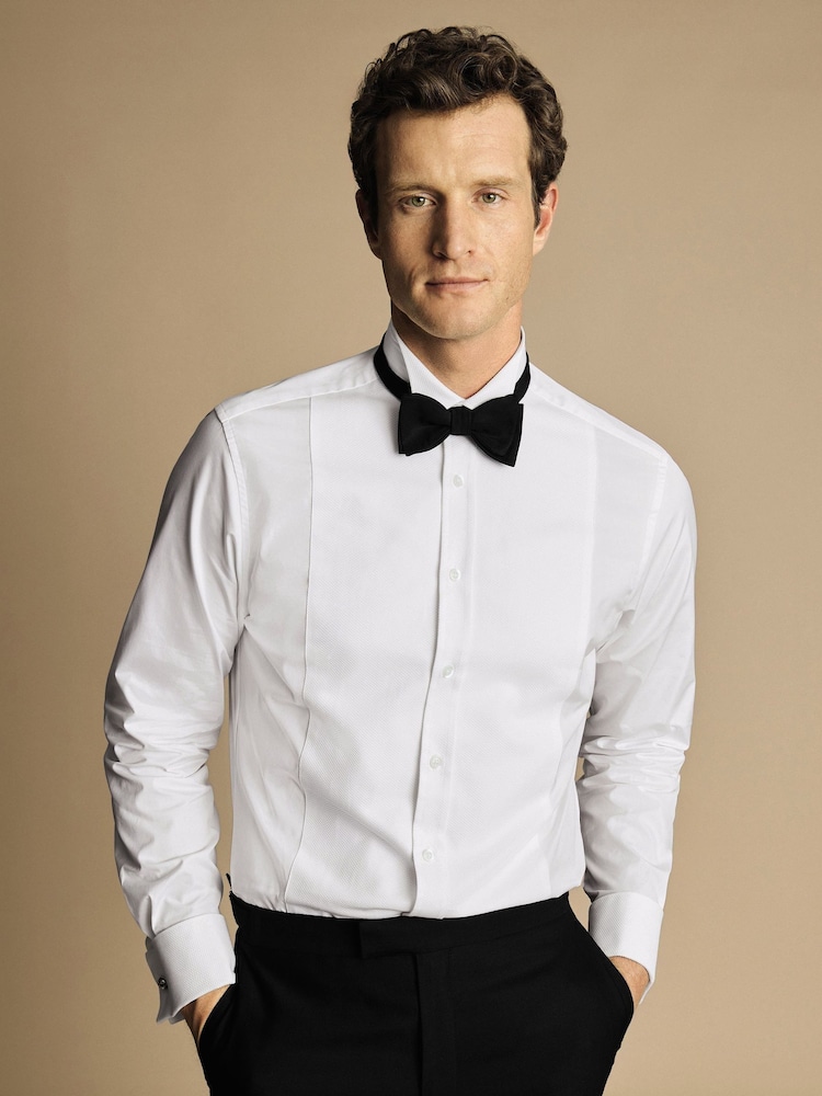 Charles Tyrwhitt White Bib Front Wing Collar Evening Slim Fit Shirt - Image 1 of 6 Charles Tyrwhitt White Bib Front Wing Collar Evening Slim Fit Shirt - Image 1 of 6