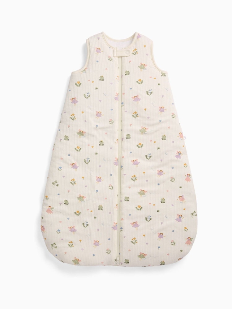 MORI Cream Fairy Garden Supersoft Sleeping Bag 2.5 TOG - Image 2 of 4 MORI Cream Fairy Garden Supersoft Sleeping Bag 2.5 TOG - Image 2 of 4