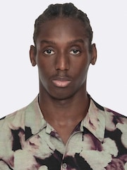 AllSaints Black Tulip Short Sleeve Shirt - Image 2 of 8