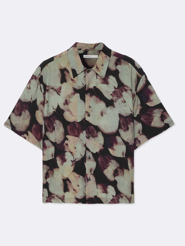 AllSaints Black Tulip Short Sleeve Shirt - Image 8 of 8 AllSaints Black Tulip Short Sleeve Shirt - Image 8 of 8