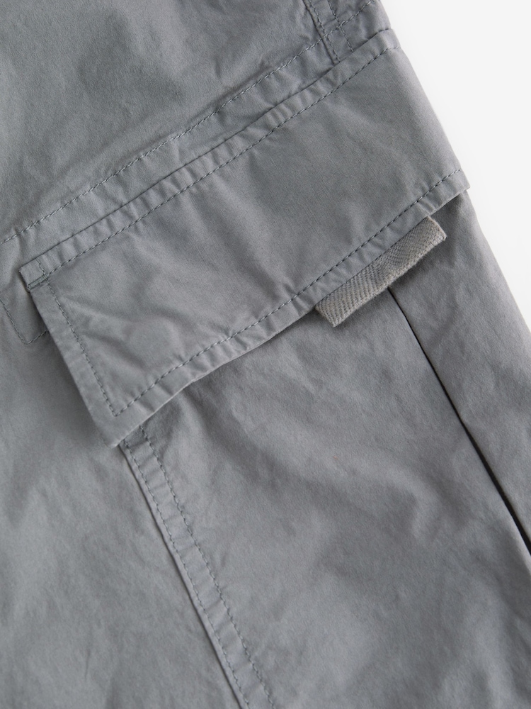Bleu clair Gris - Coupe fuselée régulière - Pantalon cargo style militaire en tissu stretch - Image 11 of 14