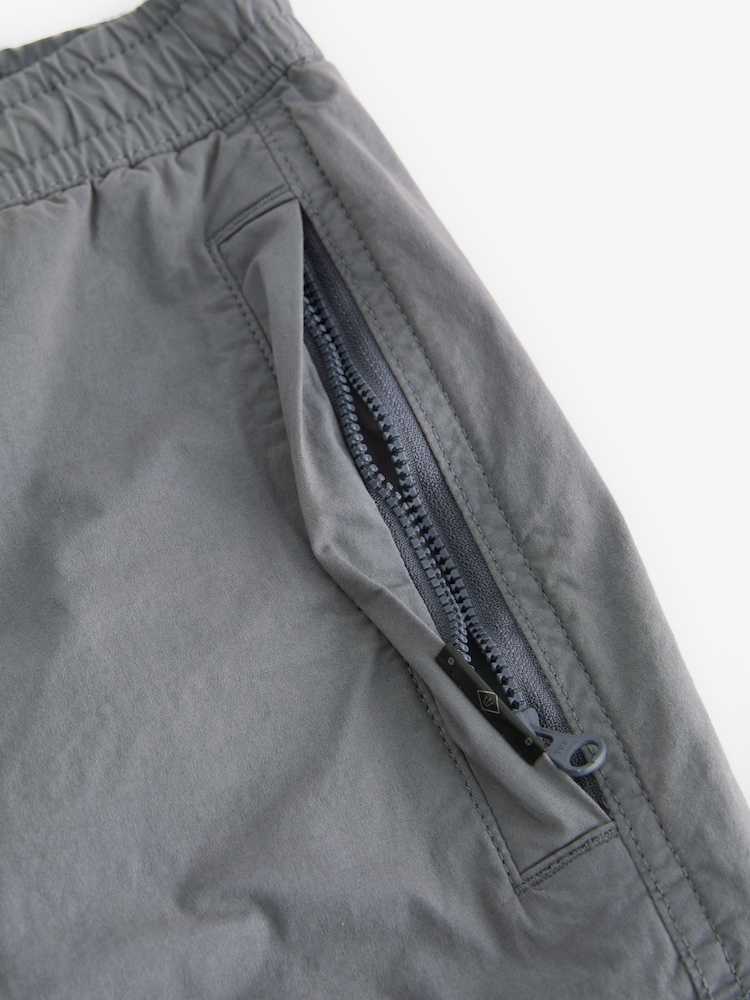 Bleu clair Gris - Coupe fuselée régulière - Pantalon cargo style militaire en tissu stretch - Image 12 of 14