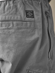 Light Blue Grey Regular Tapered Fit Stretch Utility Cargo Trousers - Image 8 of 14
