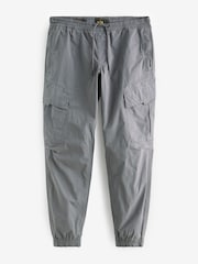 Light Blue Grey Regular Tapered Fit Stretch Utility Cargo Trousers - Image 9 of 14