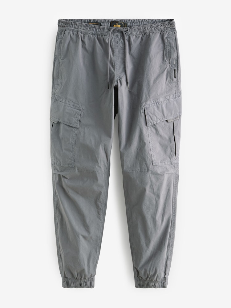 Bleu clair Gris - Coupe fuselée régulière - Pantalon cargo style militaire en tissu stretch - Image 9 of 14