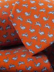 Charles Tyrwhitt Orange Hare Print Silk Tie - Image 2 of 2