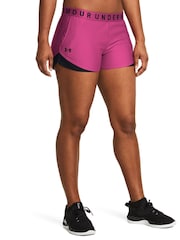 Under Armour Pink Play Up 3.0 Shorts - Image 1 of 3