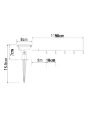 Clear Solar Warm White Outdoor Line Lights 12M Set of 100 - Image 5 of 10