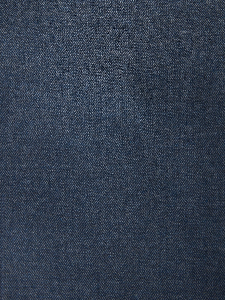 Leuchtend Blau - Anzughose in Tailored-Fit mit Fischgrätenmuster - Bild 4 von 4 Leuchtend Blau - Anzughose in Tailored-Fit mit Fischgrätenmuster - Bild 4 von 4