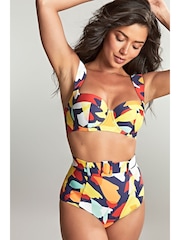 Panache Navy Puglia High Waist Belted Bikini Bottoms - Image 1 of 4