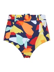 Panache Navy Puglia High Waist Belted Bikini Bottoms - Image 4 of 4