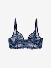 Marineblau/blau - Bestickter BH - Bild 6 von 7