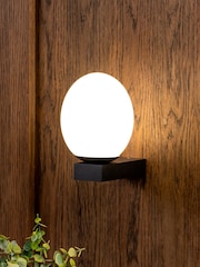 BHS Black Agios 1lt LED IP44 Wall Light - Image 1 of 4